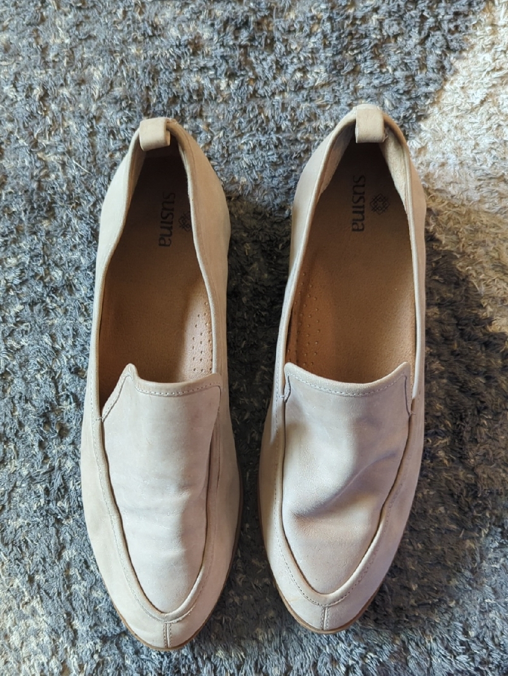 Susina leather Suede Loafers Shoes Size 7M